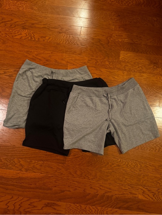 Athletic Works Pants - Athletic Works Knit Shorts Bundle of 3 Black Gray XL (16-18)